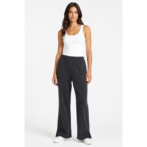 Vuori Pants - Vuori Sedona Straight Leg Sweatpants Women's Large Black 29" Inseam Side Slit
